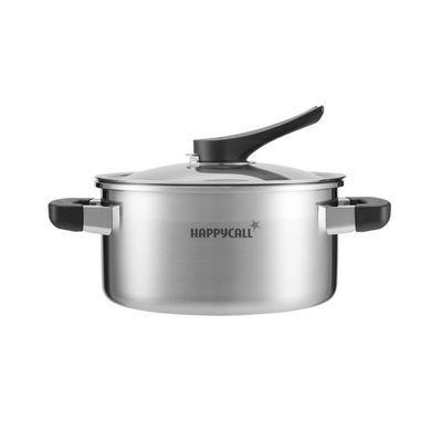 해피콜 넘침방지 통삼중 스텐 인덕션 겸용 냄비양수 20cm