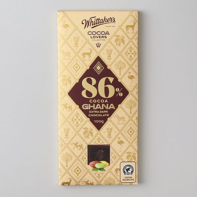 [신상품] 휘태커스 86%카카오 가나 다크초콜렛 블록 100G