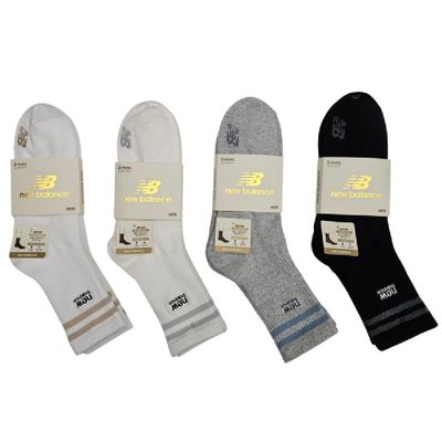 뉴발란스 남성중목 목이선 톤다운자수 3족양말_아이보리
