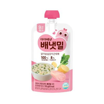 아이배냇 배냇밀 짜먹는 닭가슴살 감자근대죽 100G