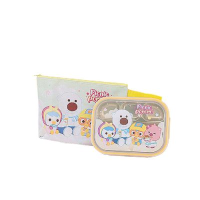 뽀로로 가방 스텐 식판 도시락 세트