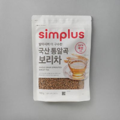 [신상품] Simplus 국산 발아통알곡 보리차 500G
