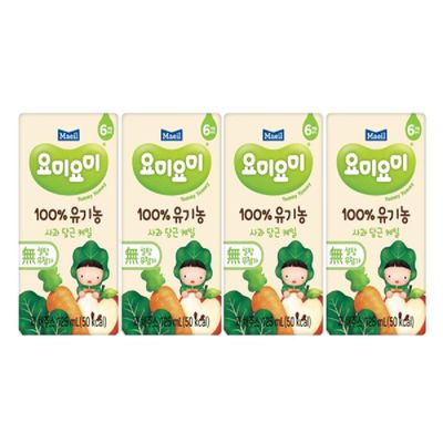 매일유업 요미 유기농 사과당근케일 125ML*4입