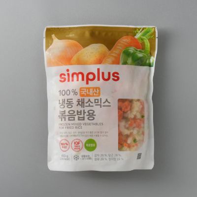 simplus 100%국내산 냉동채소믹스 볶음밥용 450G