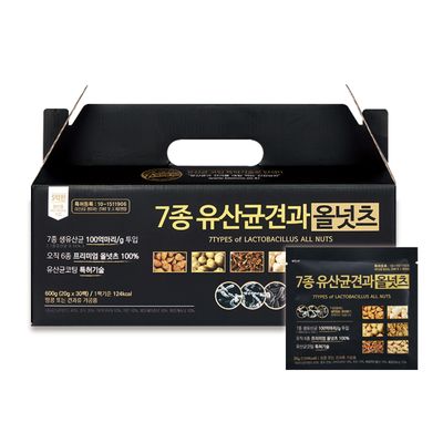7종 유산균 하루견과 한줌견과 올넛츠 선물세트 1박스 30봉