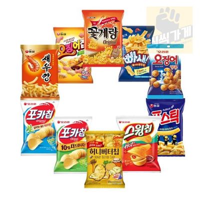 바다감자세트 /허니버터 빠새 스윙칩 포카칩2종 포스틱 새우깡 오징어집 꽃게랑 오징어땅콩