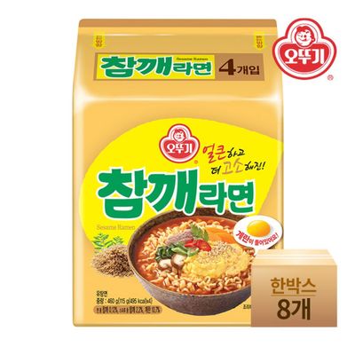 오뚜기 참깨라면 멀티 4입 x 8봉 (유통기한임박 할인상품)