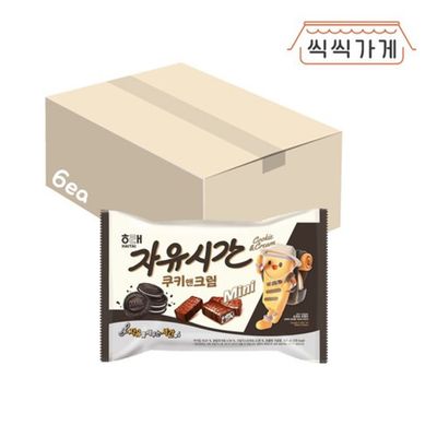자유시간미니 쿠키앤크림 400g x 6ea 한박스