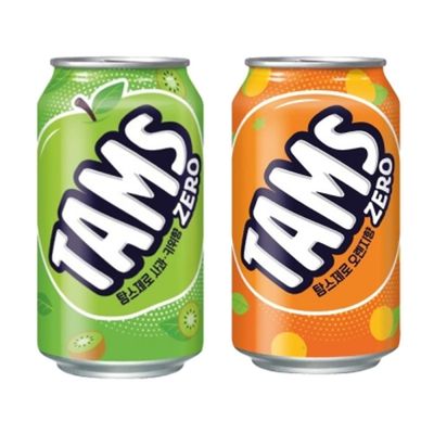 에너지드링크 이온음료 롯데 탐스 제로 355ml 오렌지향 24캔+사과키위향 24캔