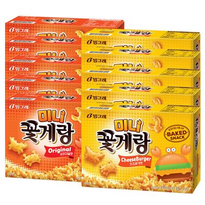빙그레 미니꽃게랑 40g 오리지날5개+치즈5개 총10개 무료배송