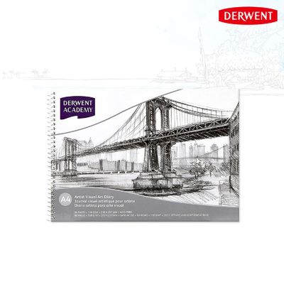 더웬트 아카데미 보드커버 스케치북 A4 110g 80매 풍경/A4스케치북/A4드로잉패드/A