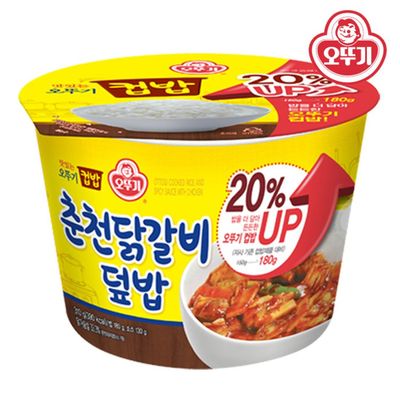 오뚜기 컵밥 춘천닭갈비덮밥 310g 12개 (유통기한임박 할인상품 10월 26일까지)