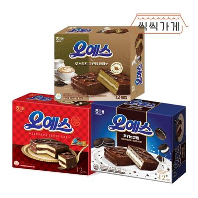 [씩씩가게] 오예스 3종 1개씩 (그린티라떼, 오리지널, 쿠키앤크림)