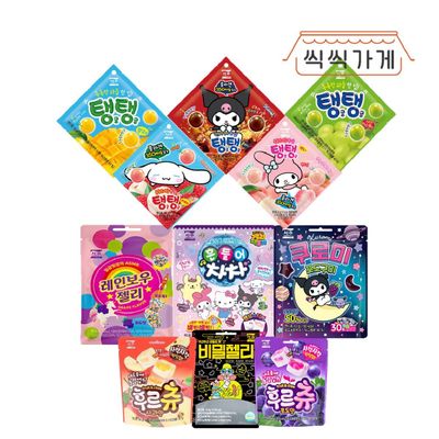 [씩씩가게] 젤리덕후 젤리 11종 (차차 레인보우 비밀 후르츄 2종 탱글 5종 포도구미)