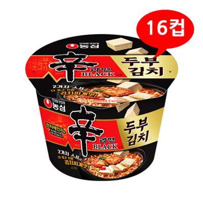 (1901680) 농심 신라면 블랙사발 두부김치 94gx16컵