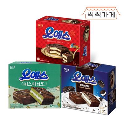 [씩씩가게] 오예스 360g 3종 1개씩(오리지널, 쿠키앤크림, 피스타치오)