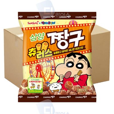 삼양 츄러스짱구 100g 24봉 시나몬 짱구과자 봉지스낵