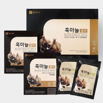 종근당건강 흑마늘진액 60포 발효 흑 마늘 즙 흑마늘액기스 결혼식답례품 50대 아빠생일선물