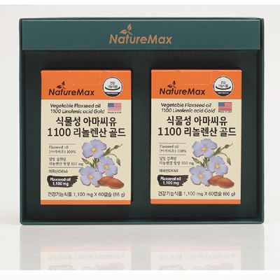 미국 아마씨오일 아마시유 냉압착 아마씨유 필수지방산 약4달분 음식