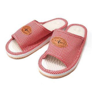 지압슬리퍼 PERYKERL 레드 실내화 사무실슬리퍼 예쁜실내화