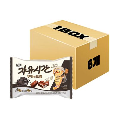 해태제과 자유시간 미니 쿠키앤크림 400g x 6개 x 1박스