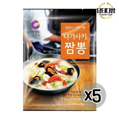 청정원 나가사키짬뽕 분말 96g(3인분) X 5개 소스 양념 짬뽕 짬뽕가루 나가사키짬뽕분말
