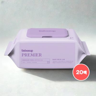 베베숲 프리미어 저자극 아기 물티슈 엠보싱 70매 20팩