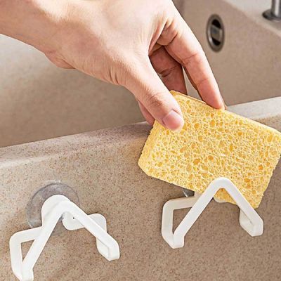 흡착식 QWEN0661 수세미 걸이 정리 물빠짐 거치대 2P 정리대