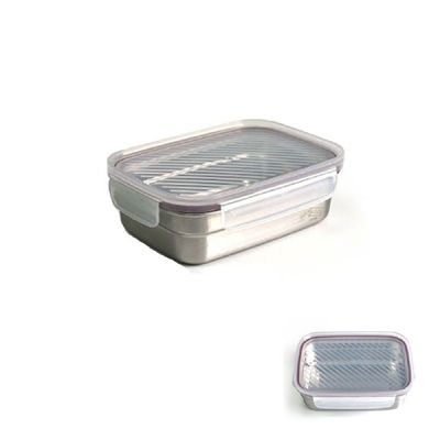 반찬통 IBON8202 밀폐용기 스텐 1호 직사각