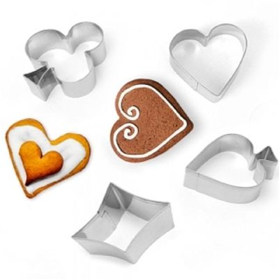 [콕닷컴][신상품][와인앤쿡]포커 모양 베이킹 쿠키커터 4종세트