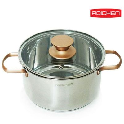 로이첸 BFJP4283 골드 스텐 양수냄비 20cm 1P 인덕션 겸용_본상품