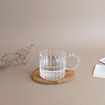 유니크 ERCP3107 구슬 손잡이컵 스트라이프 320ml 6개 1세트