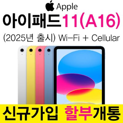아이패드 iPad 11 (A16) 셀룰러 256GB 통신사 할부 신규가입 KT