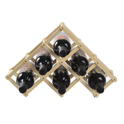 원목 우드 GUGC4388 와인렉 6구 포도주 나무 거치대 접이식