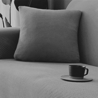 3인용 쇼파 MOSQ5538 리폼 격자모양 천갈이 커버 딥그레이 패드