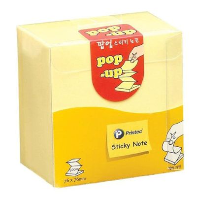 팝업 디스펜서 EHHX8670 용 리필 100매x5EA 노랑 메모지 프린텍