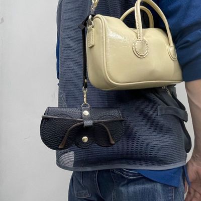 슬림 가죽 NCME2468 안경 집 케이스 블랙 선글라스