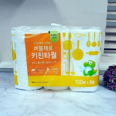 키친타월 VAIG6905 버블제로 ABM도매콜 6롤 100매 점보롤휴지