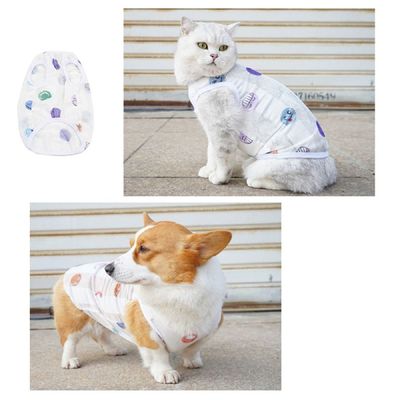 강아지 USTX2791 메쉬 나시 4XL 여름옷 반련동물 티셔츠 스마일_스마일_4XL