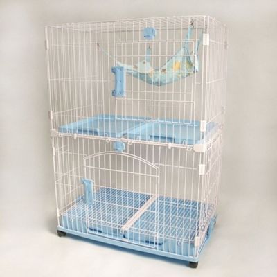 [신상품]고양이 TMDB0428 2단 철장 블루 1P 냥이 실내외 놀이터 하우스