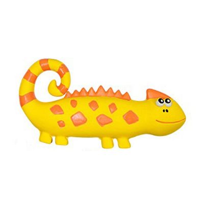 칼리 LZWD0208 천연라텍스 카멜레온 옐로우 사운드강아지장난감