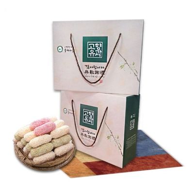 유과 선물세트 어르신 설 명절 500g 한과 추석 찹쌀혼 한과 명절선물세트 설설물센트 어르