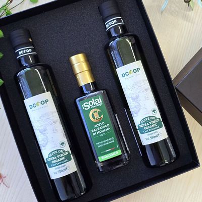 스페인산 유기농 올리브유 2개 + 그린라벨 발사믹 식초 선물세트 엑스트라버진 올리브오일 부
