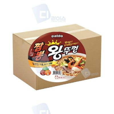팔도 짬뽕왕뚜껑 110g 18개 컵라면 해물 짬뽕라면
