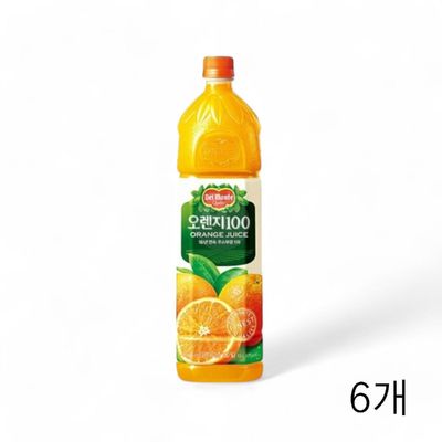 롯데칠성 델몬트 오렌지100 오렌지주스 1.5L X 6개