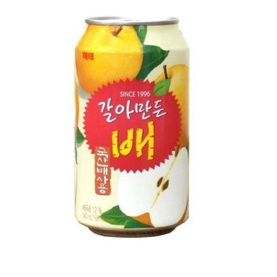 갈아만든 배 음료수 340ml 24캔 상큼한 과일 음료 맛 수분 보충