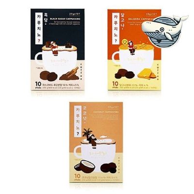 맛있는 카푸치노 믹스 흑당 스위트 커피 음료