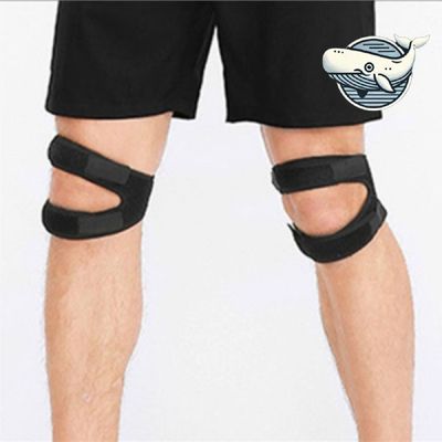압박보호대 이중 스트랩 무릎 보호 판넬 실리콘 쿠션