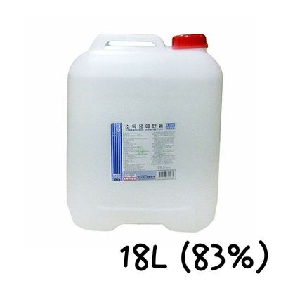 소독제 그린 에탄올알콜 소독용 83% 18L 대용량 소독약 알콜