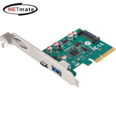 PCIe카드 Netmate USB 3.1 Gen2 2포트 PCIe 타입C 확장카드